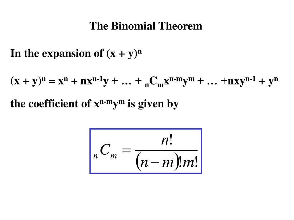 Binomial Theory